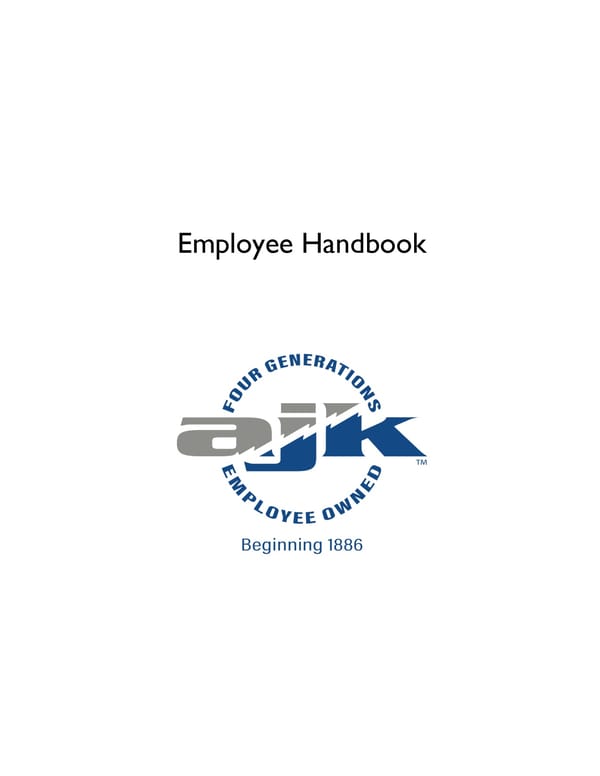 2024 AJK Employee Handbook - Page 1